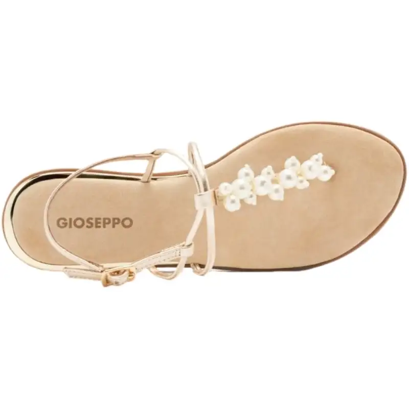 Sandalias Griegas Perlas Piel Kossuth GIOSEPPO