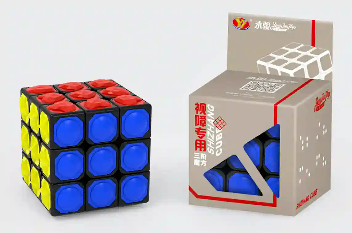 Moyu YJ Blind Cube Black Body With Tactility Tiles 3x3x3