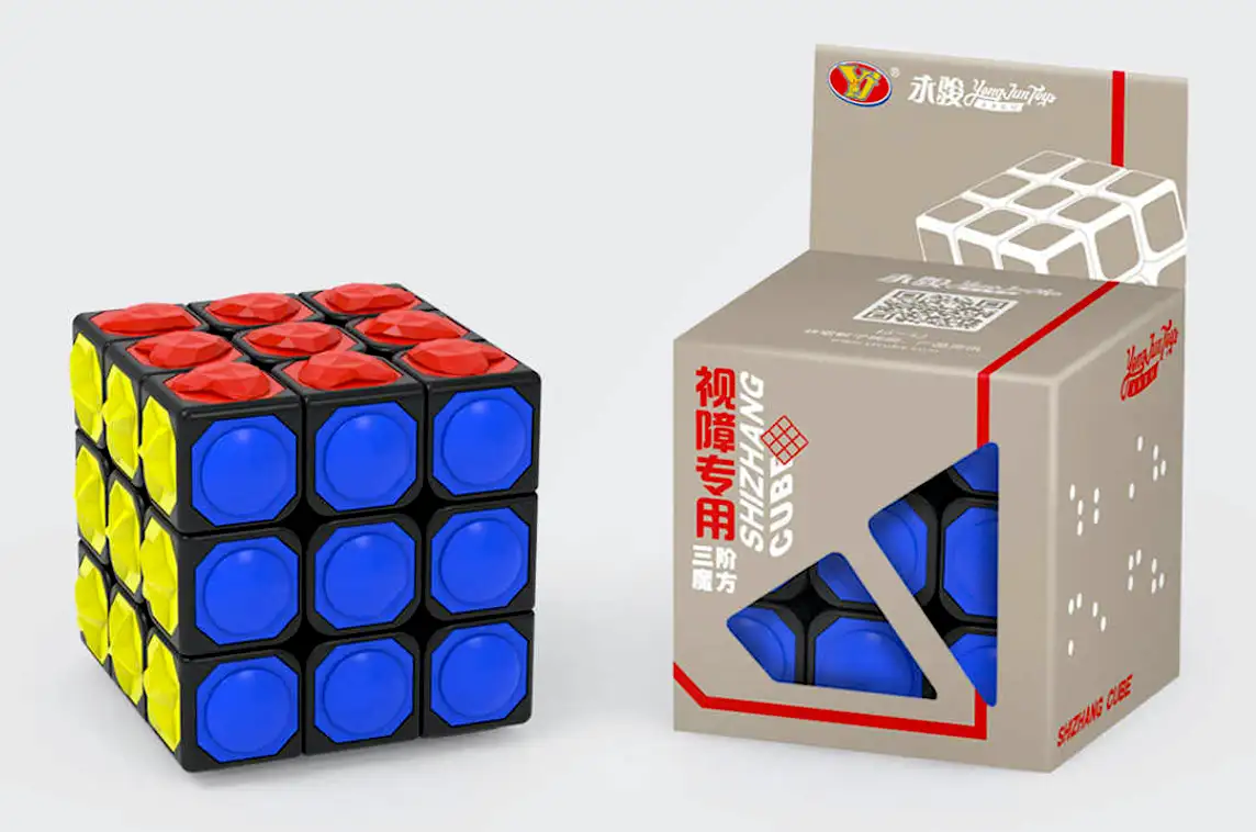 Moyu YJ Blind Cube Black Body With Tactility Tiles 3x3x3
