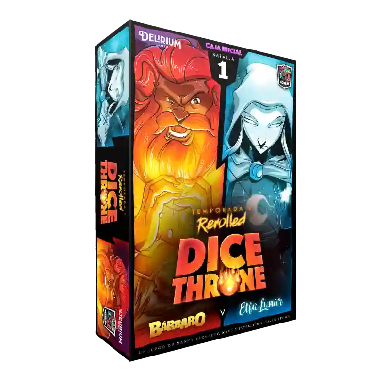 Dice Throne - Bárbaro vs Elfa Lunar