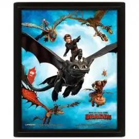 Poster 3D Como Entrenar a tu Dragón