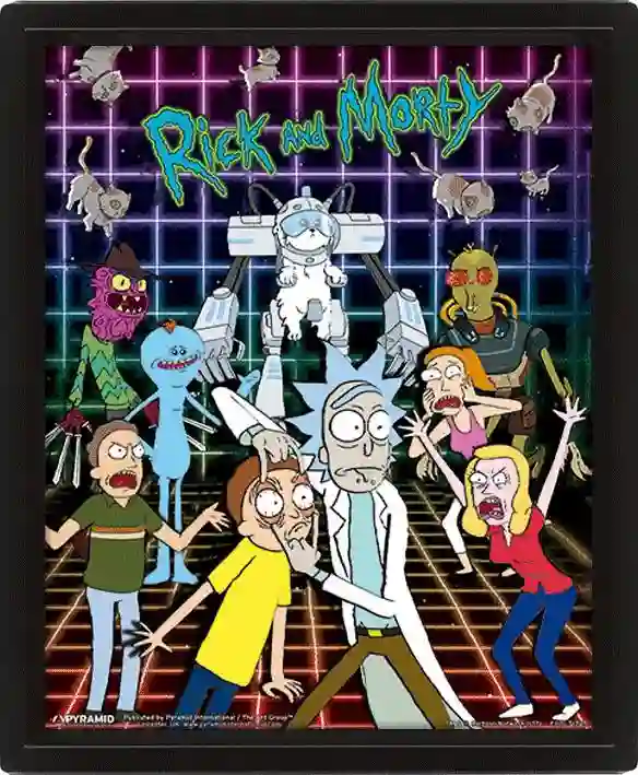 Poster 3D Rick and Morty