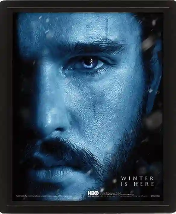 Poster 3D Jon Snow Vs Rey de la Noche. Juego de Tronos
