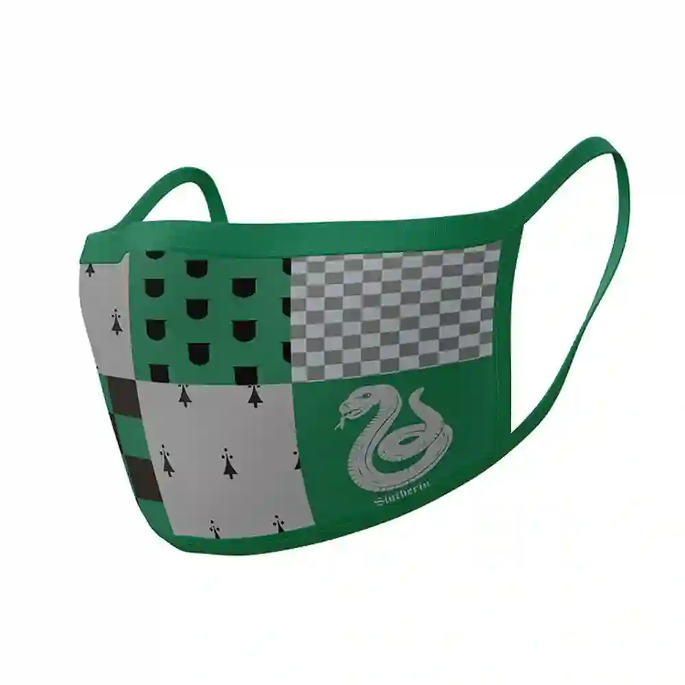 Pack 2 x Mascarilla reutilizable Slytherin. Harry Potter