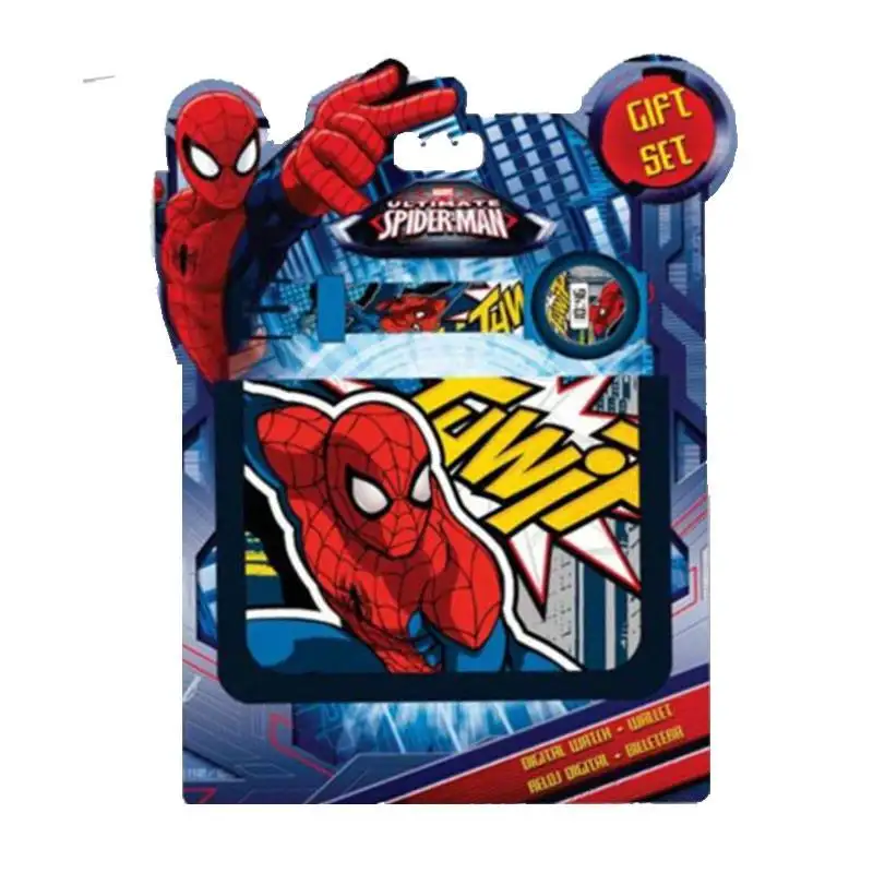 Set reloj digital y cartera de ultimate spiderman