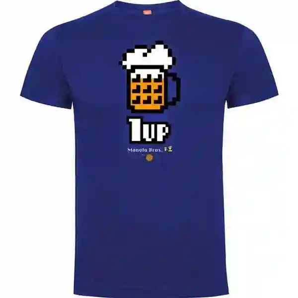 T -shirt 1up beer (blue, red)