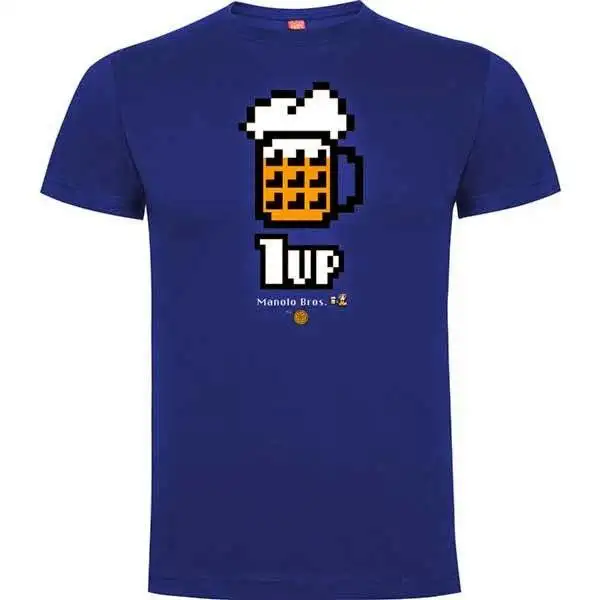 T -shirt 1up beer (blue, red)