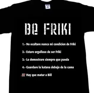 Camiseta Be Friki: Reglas Frikis (Negra, Roja)