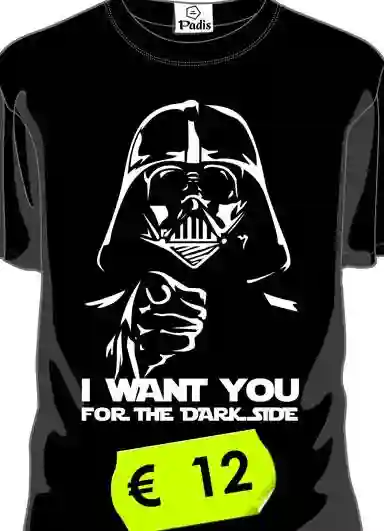 Camiseta Darth Vader I Want You For The Dark Side. Star Wars (Chico, Niño)