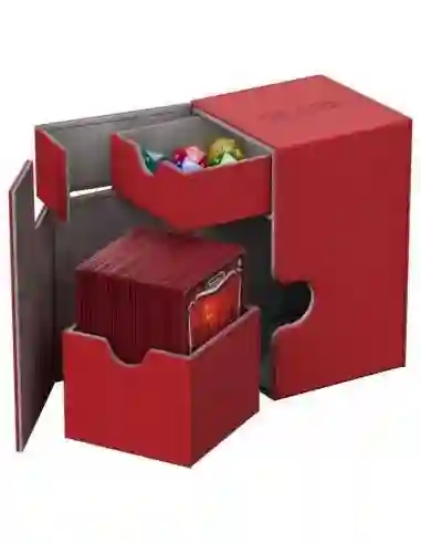 Flip'n'Tray Deck Case 100+ Tamaño Estándar XenoSkin Rojo. Ultimate Guard
