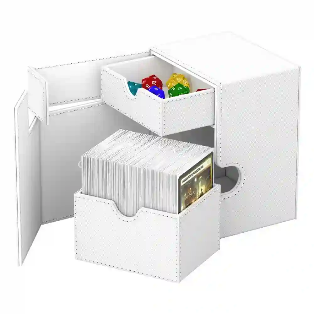 Flip'n'Tray Deck Case 133+ XenoSkin Blanco. Ultimate Guard
