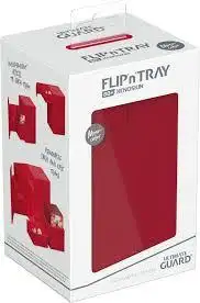 Flip'n'Tray Deck Case 80+ Tamaño Estándar XenoSkin Monocolor Rojo. Ultimate Guard