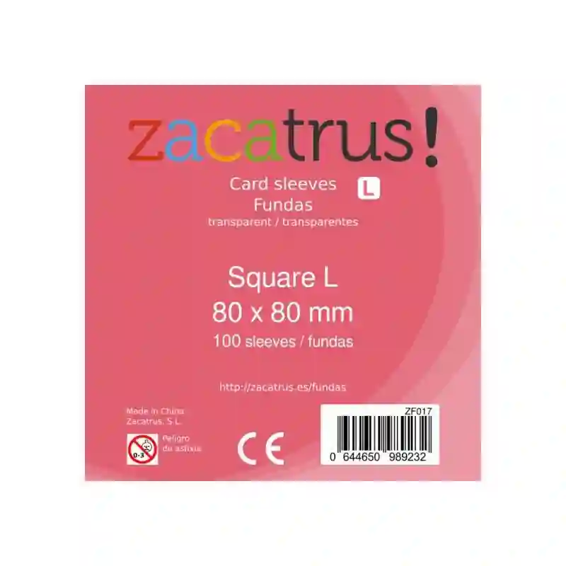 Fundas Zacatrus Cuadradas Grandes Square L (80x80mm) (100)