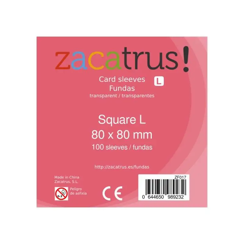 Fundas Zacatrus Cuadradas Grandes Square L (80x80mm) (100)