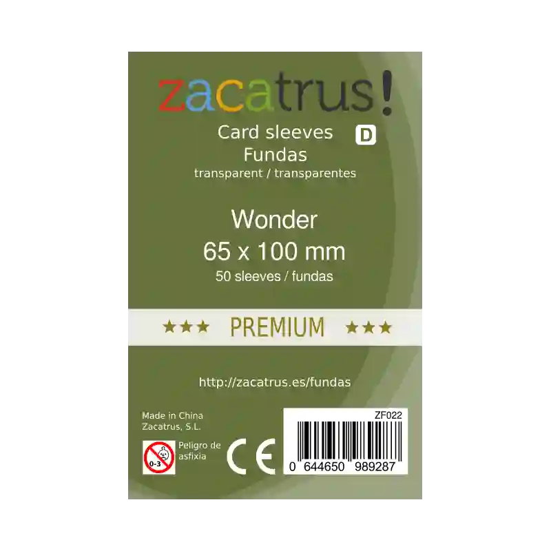 Fundas Zacatrus Wonder Premium (65 mm x 100 mm) (55 uds)
