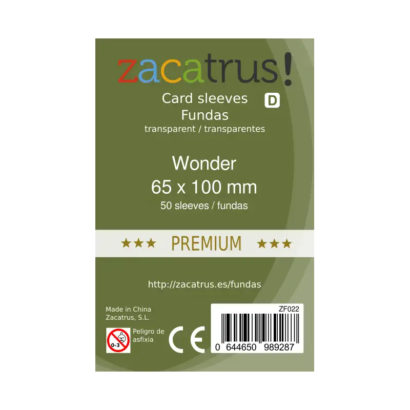 Fundas Zacatrus Wonder Premium (65 mm x 100 mm) (55 uds)