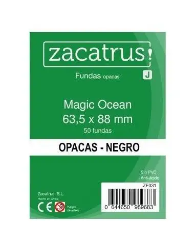 Fundas Zacatrus Magic Ocean (Standard: 63,5mm x 88 mm) Negro (50 uds)