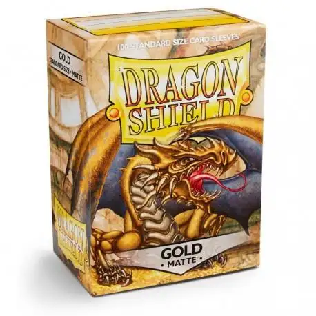 Fundas Dragon Shield Tamaño Standard (63x88mm) - Oro Mate (100)