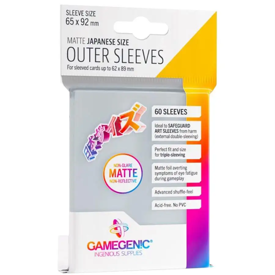 Gamegenic Fundas Exteriores Transparentes. Tamaño Japonés (65x92mm) Clear Outer Sleeves