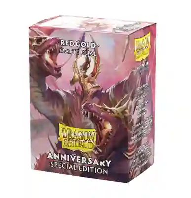 Fundas Dragon Shield Tamaño Standard (63x88mm) - Anniversary Special Edition RED GOLD Dual Mate (100)