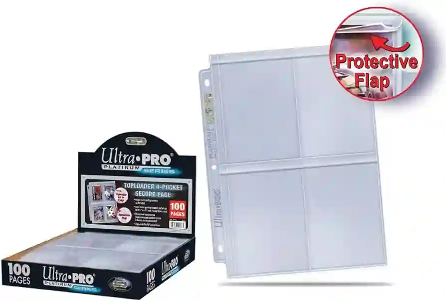 Hojas de Archivador Toploader 4 Bolsillos Ultra-Pro Platinum