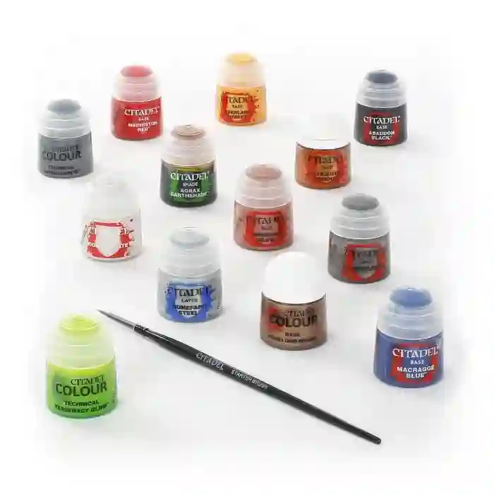 Pack pintura antigua + 1 gratis. Citadel, Vallejo, pincel