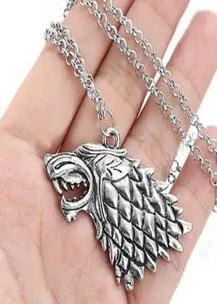 Colgante con cadena casa Stark