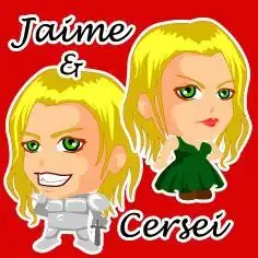 Chapa Cuadrada Jaime y Cersei