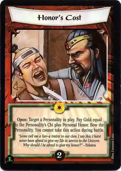 Honor's Cost