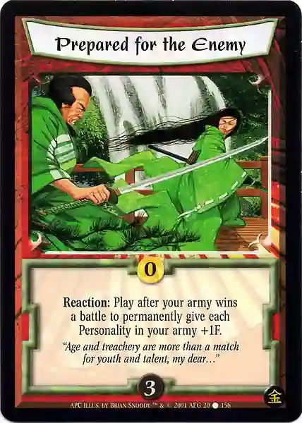 Prepose for the enemy