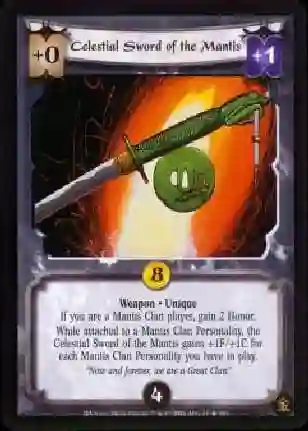 Celestial Sword of the Mantis