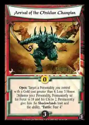 Arrival of the Obsidian Champion FOIL