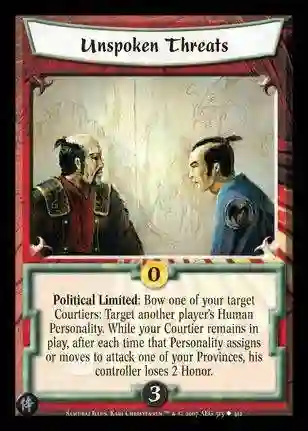 UNSPOKEN THREATS FOIL