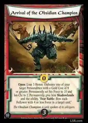 Arrival of the Obsidian Champion FOIL