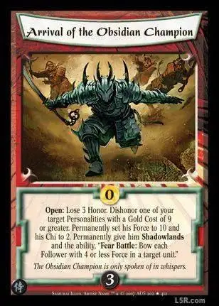 Arrival of the Obsidian Champion FOIL