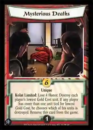 Mysterious Deaths FOIL