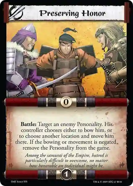 Preserving Honor