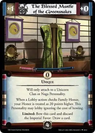 The Blessed Mantle of The Greensnakes