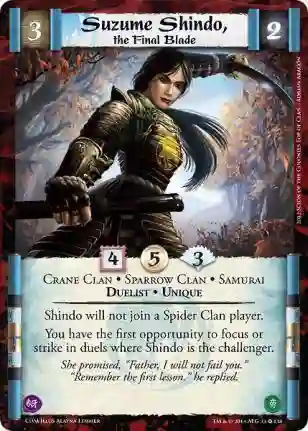 Suzume Shindo, The Final Blade Fail