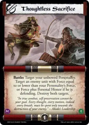 Thoughtless Sacrifice Fail