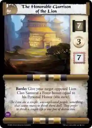 The Honorable Garrison of the Lion FOIL (Both sides)