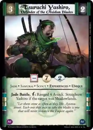 Tsuruchi Yashiro Exp, Defender of the Obsidian Blades