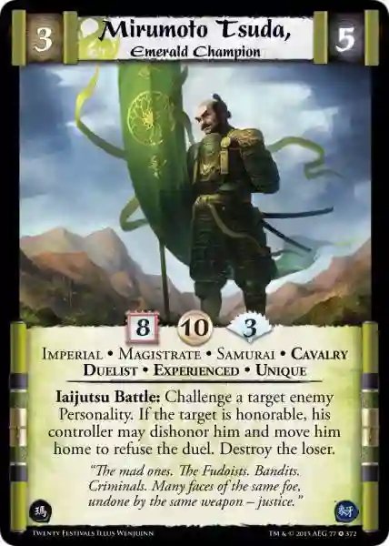 Mirumoto Tsuda, Emerald Champion Exp