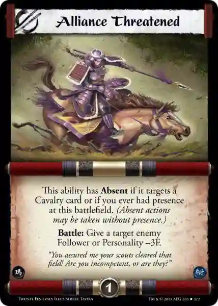 Alliance Threatened