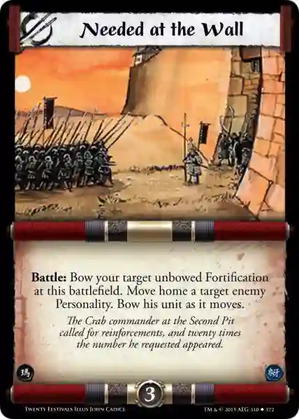 Needed at the wall