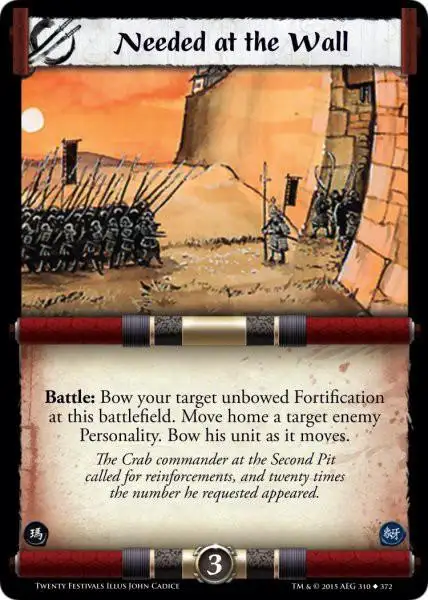 Needed at the wall
