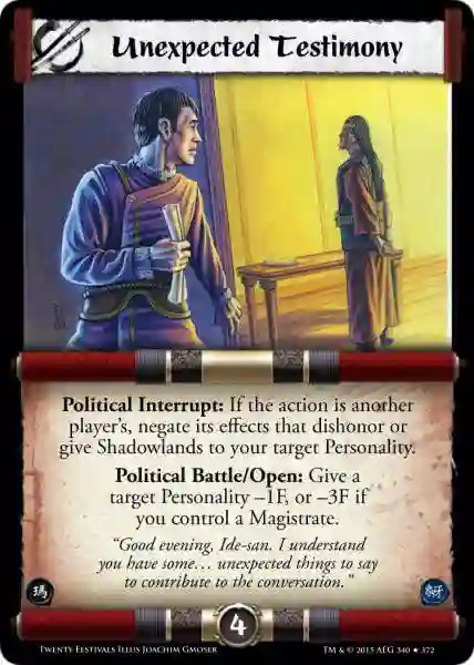 Unexpected Testimony FOIL