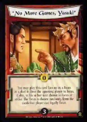 "No More Games, Yasuki" (Francés)