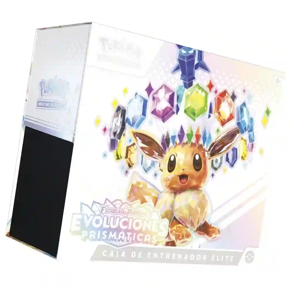 Escarlata y Púrpura 8.5 Evoluciones Prismáticas: Caja de Entrenador de Élite (Español)