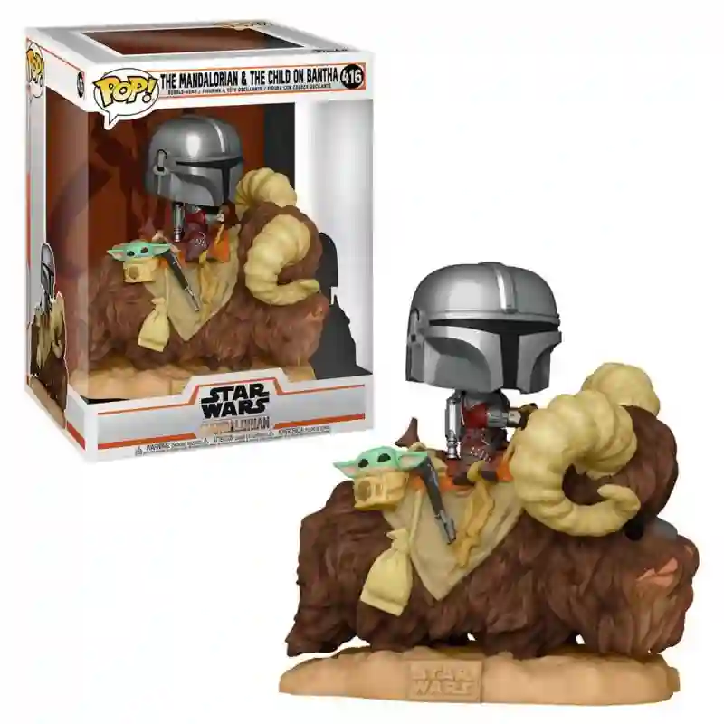 Funko Pop The Mandalorian & The Child en Bantha (Baby Yoda)